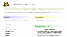 What Questiontools.org website looked like in 2016 (8 years ago)