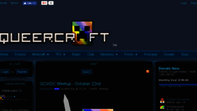 What Queercraft.net website looked like in 2016 (7 years ago)