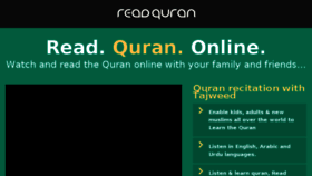 What Quran-read.com website looked like in 2016 (7 years ago)