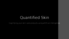 What Quantifiedskin.com website looked like in 2016 (7 years ago)