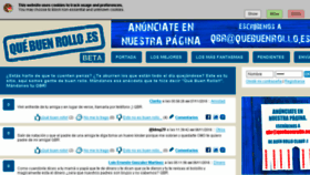 What Quebuenrollo.es website looked like in 2016 (7 years ago)