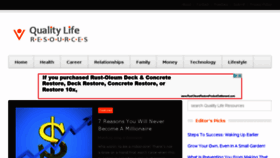 What Qualityliferesources.com website looked like in 2016 (7 years ago)