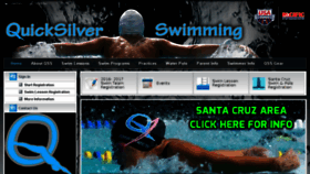 What Quicksilverswimming.org website looked like in 2016 (7 years ago)