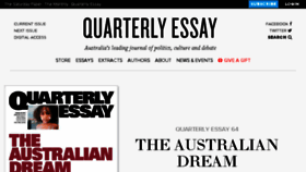 What Quarterlyessay.com.au website looked like in 2016 (7 years ago)