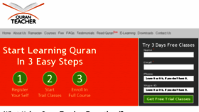 What Quranteacher.net website looked like in 2017 (7 years ago)