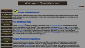 What Quarterbore.com website looked like in 2017 (7 years ago)