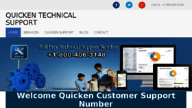 What Quicken-customer-support.com website looked like in 2017 (7 years ago)