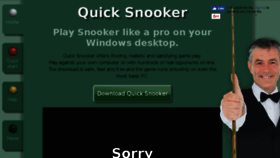 What Quicksnooker.com website looked like in 2017 (6 years ago)