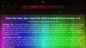 What Quepasafest.com website looked like in 2017 (8 years ago)