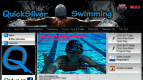 What Quicksilverswimming.org website looked like in 2017 (6 years ago)