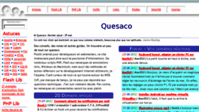 What Quesaco.org website looked like in 2017 (6 years ago)