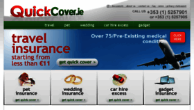 What Quickcover.ie website looked like in 2017 (6 years ago)