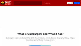 What Quizburger.com website looked like in 2017 (6 years ago)