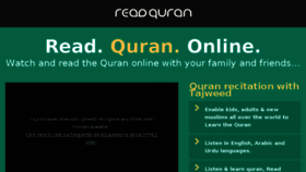 What Quran-read.com website looked like in 2017 (6 years ago)