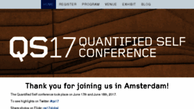 What Qs17.quantifiedself.com website looked like in 2017 (6 years ago)