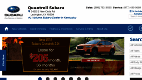 What Quantrellsubaru.com website looked like in 2017 (6 years ago)