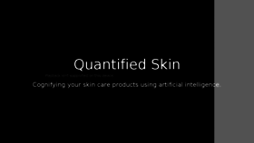 What Quantifiedskin.com website looked like in 2017 (6 years ago)