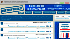 What Quebuenrollo.es website looked like in 2017 (6 years ago)