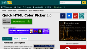 What Quick-html-color-picker.soft112.com website looked like in 2017 (6 years ago)