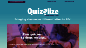 What Quizalize.com website looked like in 2018 (6 years ago)