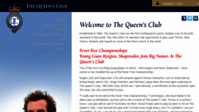 What Queensclub.co.uk website looked like in 2018 (6 years ago)