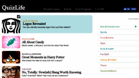 What Quizlife.com website looked like in 2018 (6 years ago)