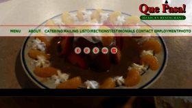 What Quepasamexicanrestaurant.com website looked like in 2018 (6 years ago)