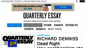 What Quarterlyessay.com.au website looked like in 2018 (5 years ago)