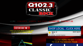 What Q102classicrock.com website looked like in 2018 (5 years ago)