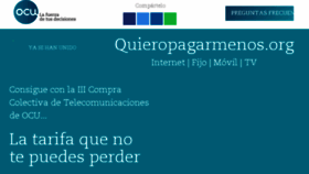 What Quieropagarmenosmovil.org website looked like in 2018 (5 years ago)