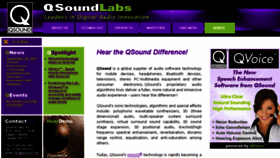 What Qsound.com website looked like in 2018 (5 years ago)