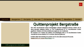 What Quittenprojekt-bergstrasse.de website looked like in 2018 (5 years ago)
