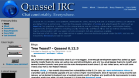 What Quassel-irc.org website looked like in 2018 (5 years ago)