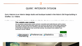 What Quircinteriordesign.ie website looked like in 2018 (5 years ago)