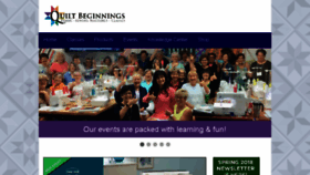 What Quiltbeginnings.com website looked like in 2018 (5 years ago)