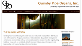 What Quimbypipeorgans.com website looked like in 2018 (5 years ago)