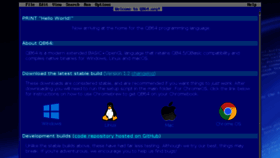 What Qb64.org website looked like in 2018 (7 years ago)