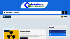 What Questoesdosvestibulares.com.br website looked like in 2018 (5 years ago)