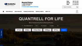 What Quantrellsubaru.com website looked like in 2018 (5 years ago)