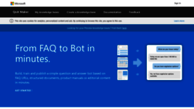 What Qnamaker.ai website looked like in 2019 (6 years ago)