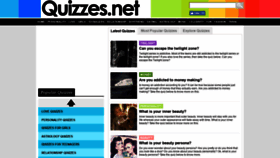 What Quizzes.net website looked like in 2019 (5 years ago)