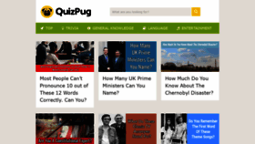 What Quizpug.com website looked like in 2019 (4 years ago)