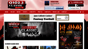 What Q102classicrock.com website looked like in 2019 (4 years ago)