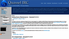 What Quassel-irc.org website looked like in 2019 (4 years ago)