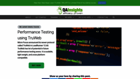 What Qainsights.com website looked like in 2019 (4 years ago)