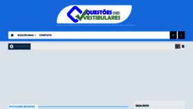 What Questoesdosvestibulares.com.br website looked like in 2019 (4 years ago)