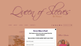 What Queenofsleeves.com website looked like in 2019 (4 years ago)