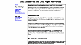 What Quiznight.com website looked like in 2019 (4 years ago)