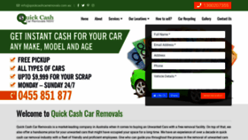 What Quickcashcarremovals.com.au website looked like in 2019 (4 years ago)