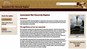 What Qldwarmemorials.com.au website looked like in 2020 (4 years ago)